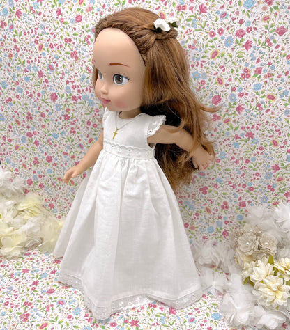 Muñeca de comunión personalizada con vestido Amber Lino