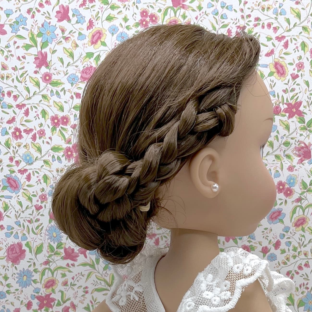 Braided bun - doll hairstyle