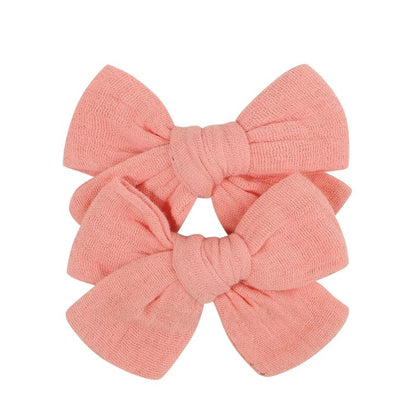 Muslin Hair Bow - MEDIUM 40% off 2nd unit!