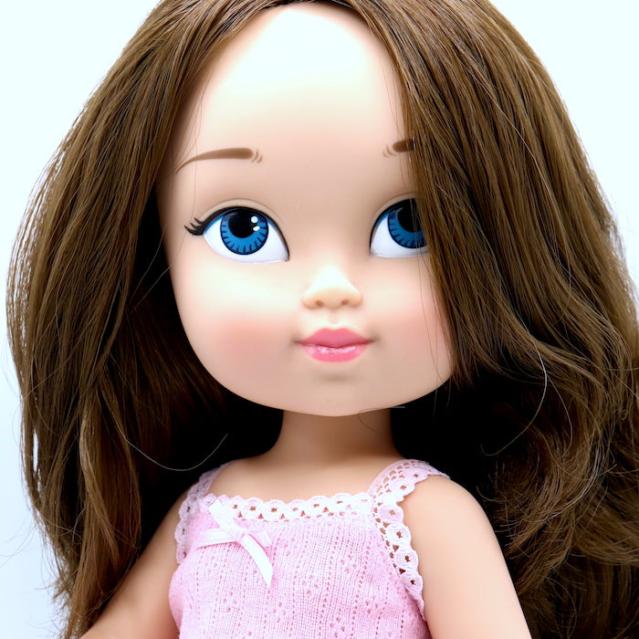 Muñeca personalizada morena ojos azules Sofia