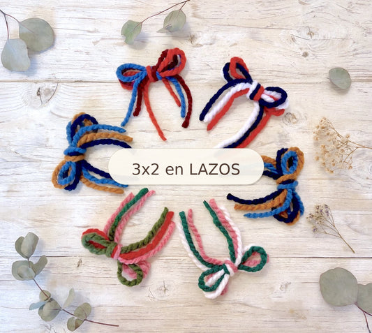 Cordones DUO gruesos de lana - Pack 6 unid.