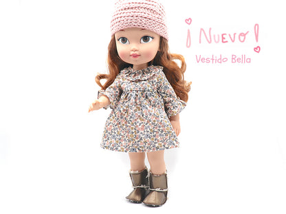 Pack con vestido, pijama y camisón de muñeca.