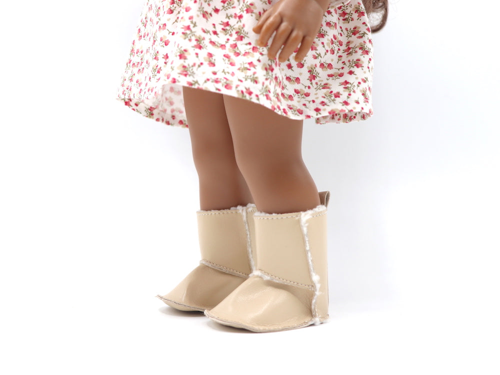 Australian boot in cream – Doll 