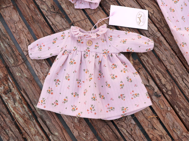 Vestido cano rosa giz – Boneca