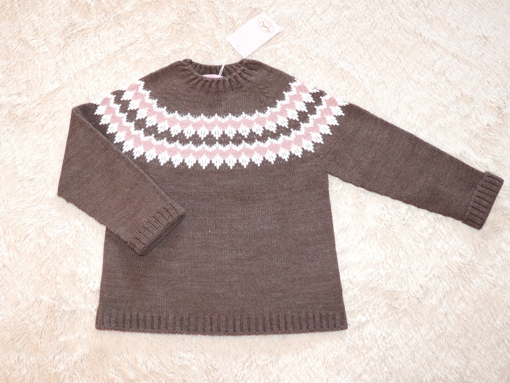 Sweter para menina - Aspen curta marróm