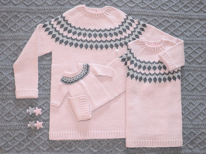 Sweter para menina - Aspen longo rosa