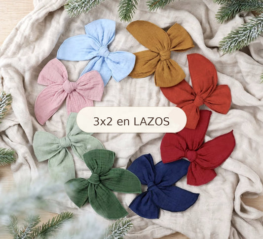 Lazo de muselina en 13 colores - GRANDE