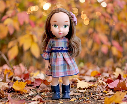 Vestido flor menta – Boneca