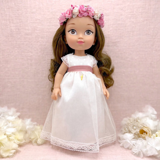 Boneca de comunhão personalizada com vestido Evangeline