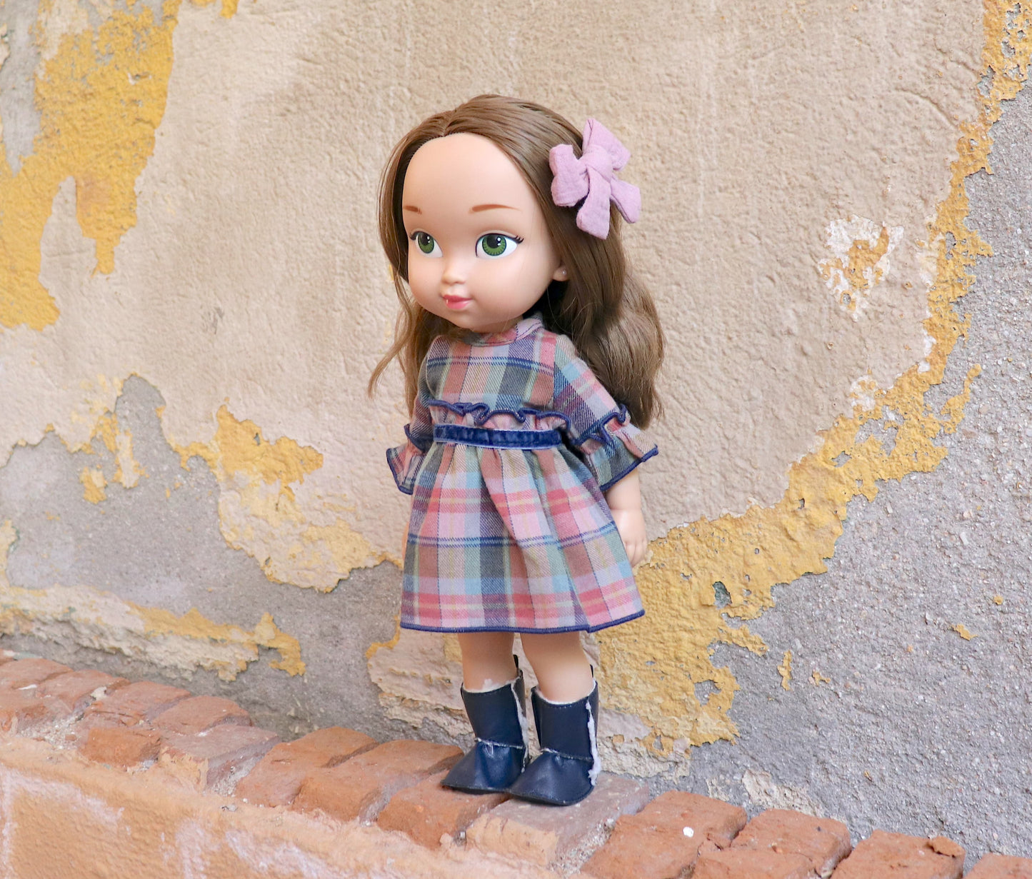 Vestido flor menta – Boneca