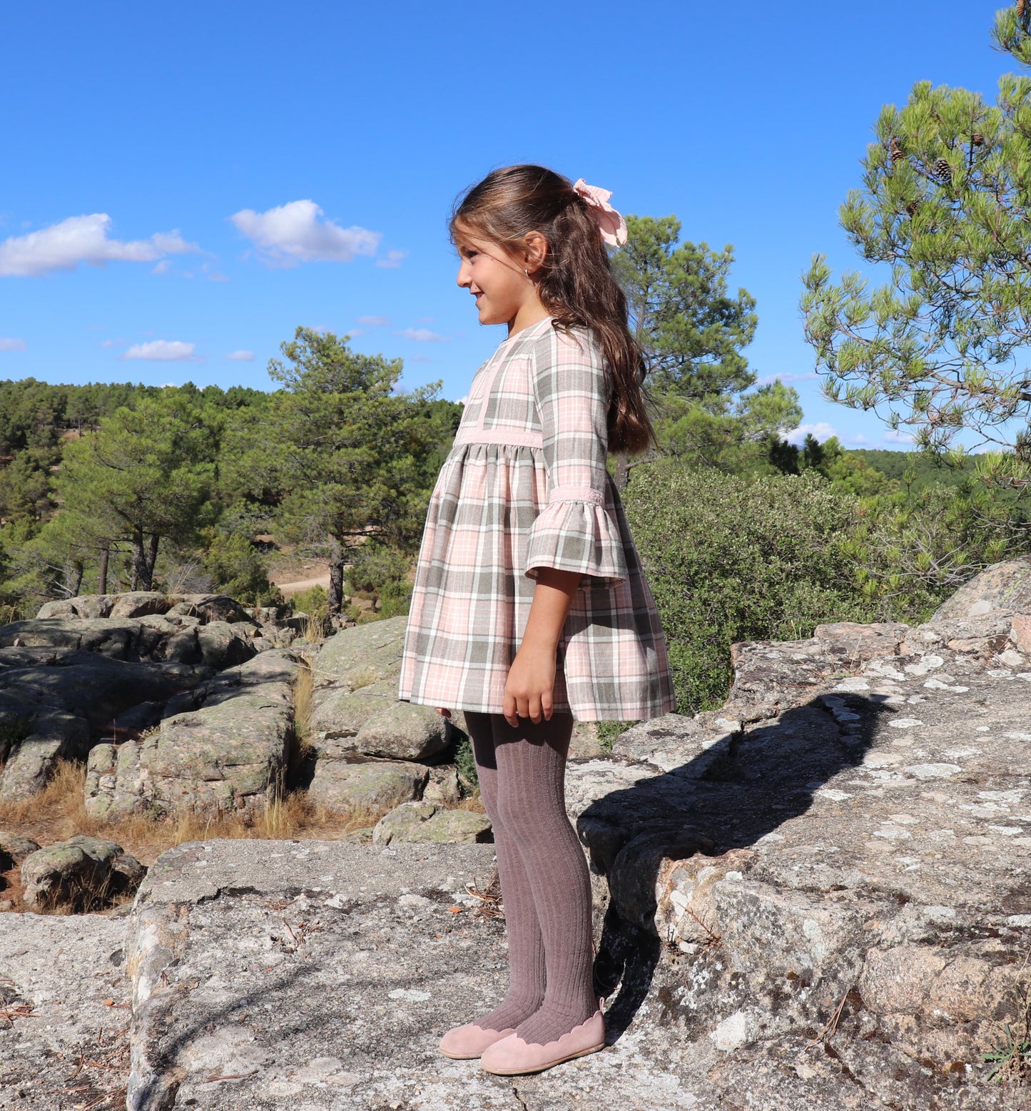 MONTALLEGRO plaid dress - girl