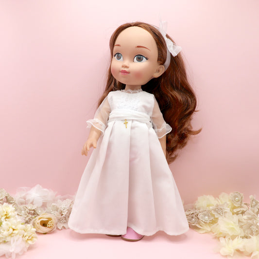 Linen communion dress